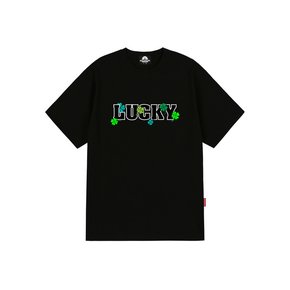 LUCKY CLOVER T-SHIRTS - BLACK