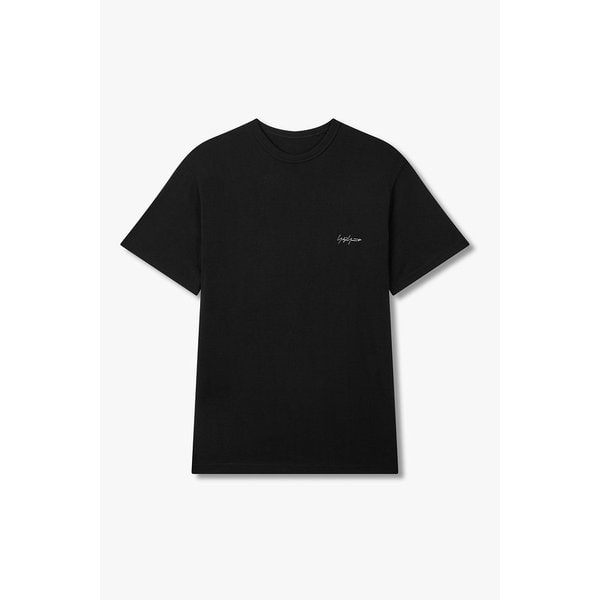 [Y-3 KURO] 스티치 로고 숏 슬리브 티셔츠 6625320701000