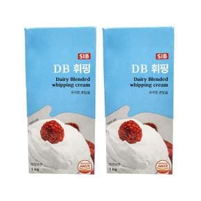 [무배] 선인 DB휘핑크림 1L 2개입 무가당 컴파운드크림 냉장포장 (S15913234)