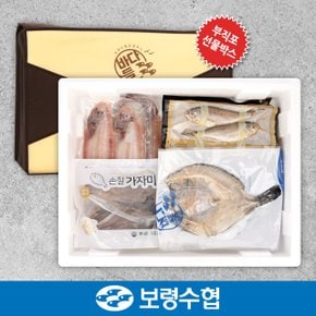 [9/12 오전8시 결제 건까지 명절전배송][보령수협] 반건조 수산 선물세트 2호 1.85kg / 우럭,가자미,조기,오징어,박대+부직포가방