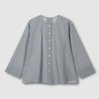 JAJU 여 퓨어 코튼 긴팔 파자마 셔츠 J206101029058