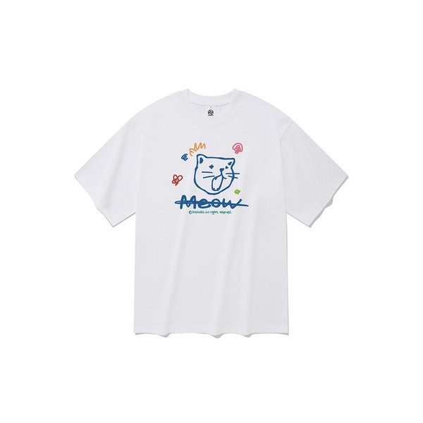 벨로우 반팔 티셔츠 화이트