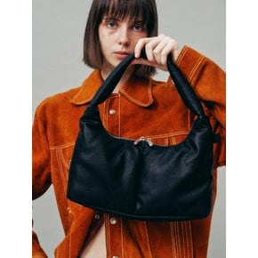 Soft Basket Hobo Bag (S)(black)