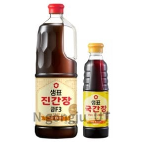 샘표 금F3 진간장 1.7L 1개 + 국간장 500ml 1개 1세트