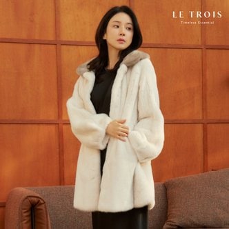  [LE TROIS}  23FW 이보영의 르투아 카라 밍크 롱코트