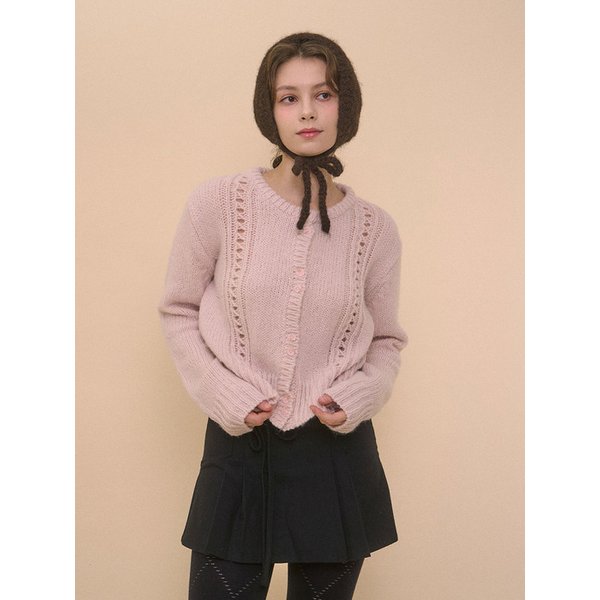 SNOWFLAKE CARDIGAN-PINK