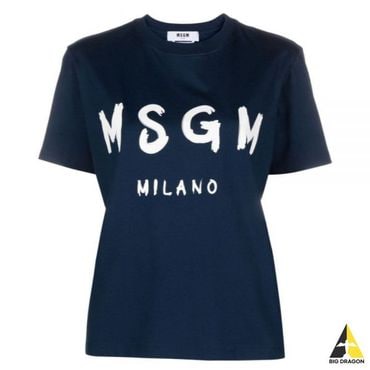 MSGM 엠에스지엠 24 브러쉬드 로고 반팔 티셔츠 (3641MDM510 247002 89)