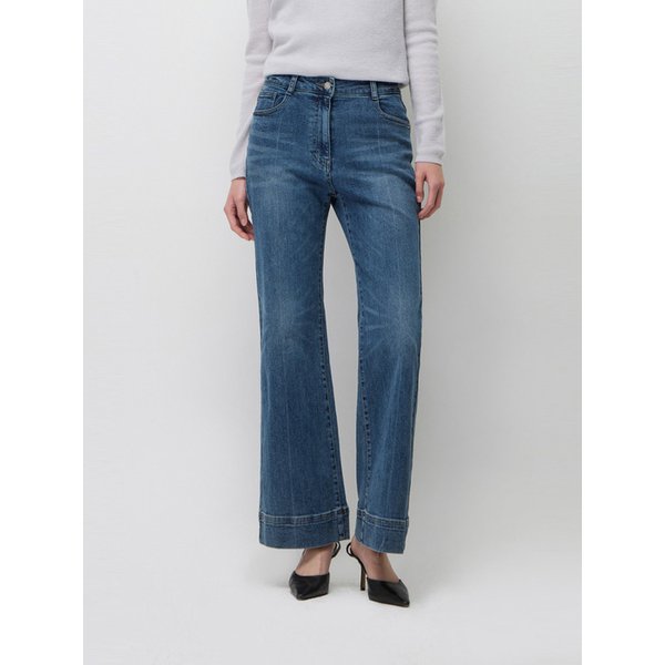 샌드 브러쉬 부츠컷 데님 팬츠_SADP03611BL