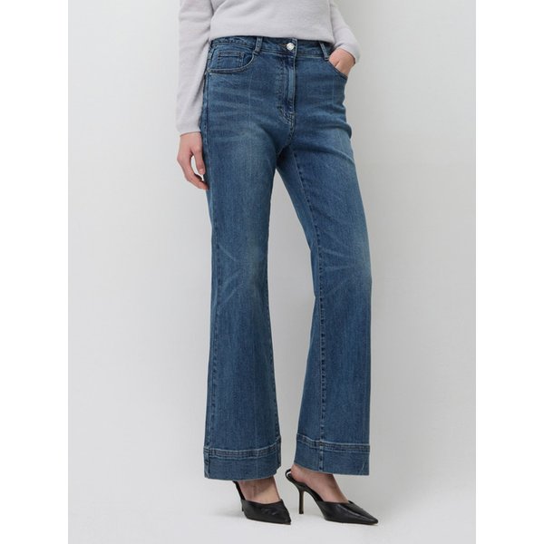 샌드 브러쉬 부츠컷 데님 팬츠_SADP03611BL