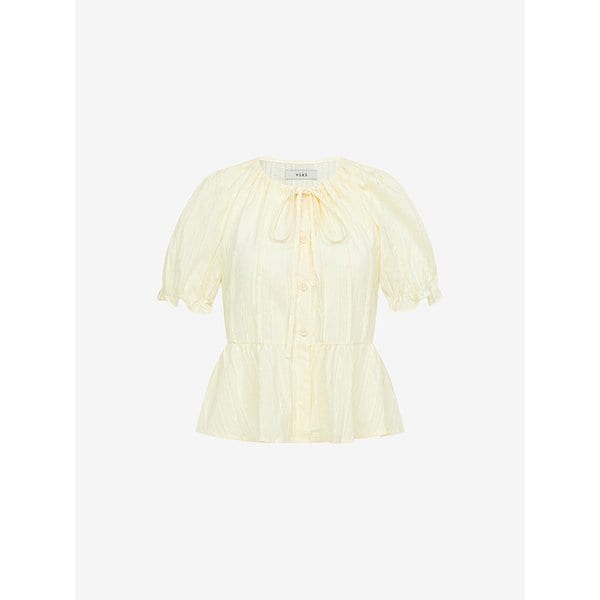 네크 스트링 셔링 블라우스 (TKBAF2470)