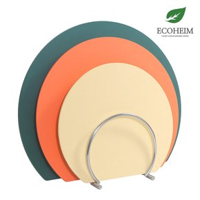 (인기) 에코하임 TPU 플레이팅 도마 세트 (도마 3종+스텐거치대)