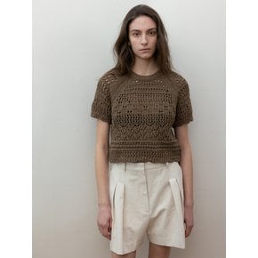 ANDREA CROCHET TOP (WALNUT)