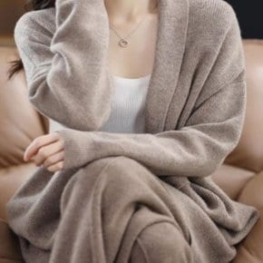 [옷자락] 여성 비스코스 루즈핏 숄카라 오픈 카디건