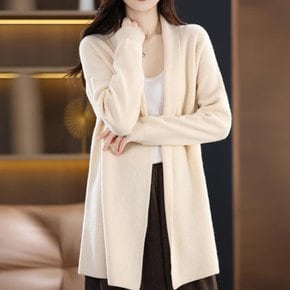 [옷자락] 여성 비스코스 루즈핏 숄카라 오픈 카디건