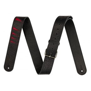 Jackson Shark Fin Leather Strap Red and Black 2inch 기타 스트랩