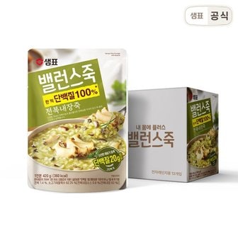 샘표 밸런스죽 전복내장죽 420g 12개