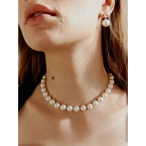 [2 SET] Pearl Earring & Necklace