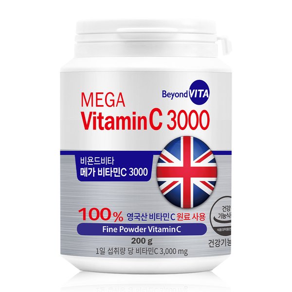 영국산 메가비타민C 3000 파인파우더 600 g(200 g x 3통)
