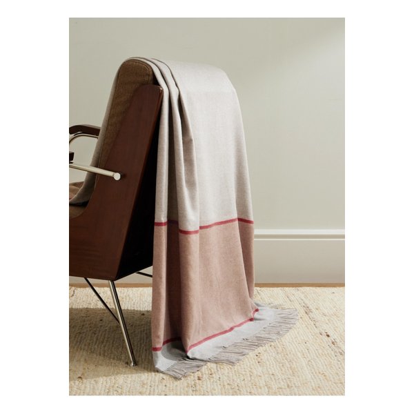 브루넬로쿠치넬리 프린지 컬러블록 실크 블랭킷 1647597354426145