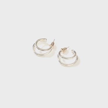 EENK Double Earrings - Silver
