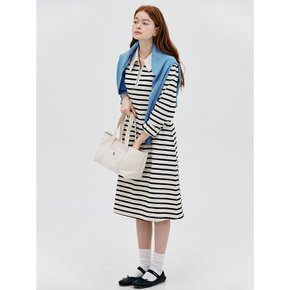 L Silhouette Stripe Dress_Black