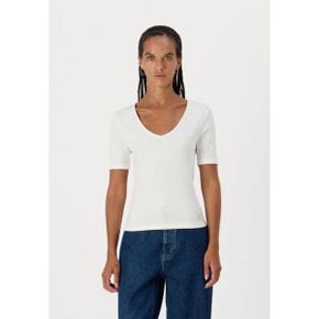 5002635 Calvin Klein V NECK TEE - Basic T-shirt bright white