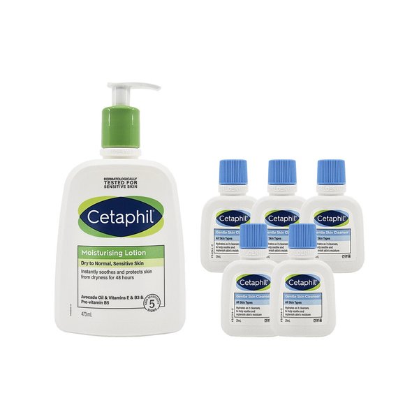 세타필 모이스춰 라이징 로션 대용량 473ml+클렌져 29ml 5개