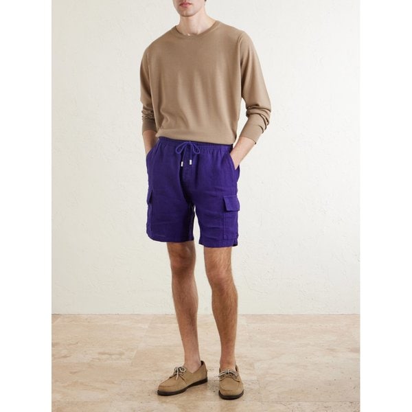 빌보콰 스트레이트 린넨 드로우스트링 카고 쇼츠 46376663163072963