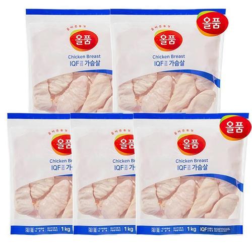 올품 IQF 닭가슴살 5kg (1kg x 5봉)(1)