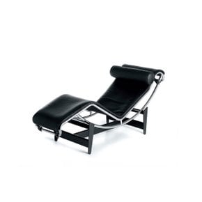 [Cassina 공식수입원] 4 Chaise Longue a Reglage Continu (Black/Chrome)