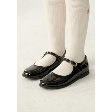 빈 BZ14AF01BK 여아 보석 장식 블랙 구두