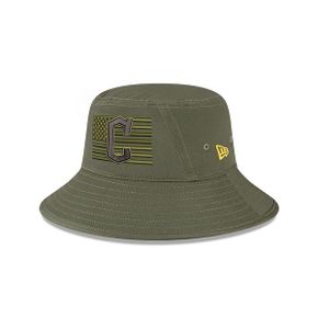 [해외] 920054 뉴에라 모자 MLB Cleveland Guardians 2023 Armed Forces Day Bucket Hat - Green