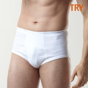 남성용 베이직 삼각 순면팬티 흰색 1매