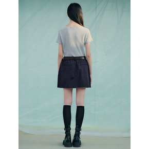 Square Neck Textured Top  Grey (KE5240M033)