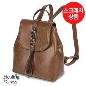 [여주점] [스크래치] 소가죽 베이직 여성 백팩 HGLB2958BR-S