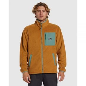 5024164 Quiksilver Clean Coast Full Zip Fleece Jacket For Men - BONE BROWN