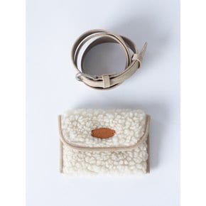 Boucle suede belt bag (Ivory)