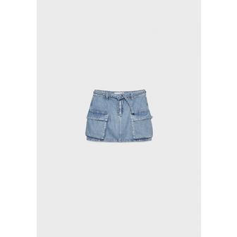 스트라디바리우스 데님 카고 미니 스커트 1302/665 BLUE DENIM