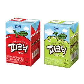 매일유업 피크닉 사과 주스 200ml 24팩 + 청포도 주스 200ml 24팩