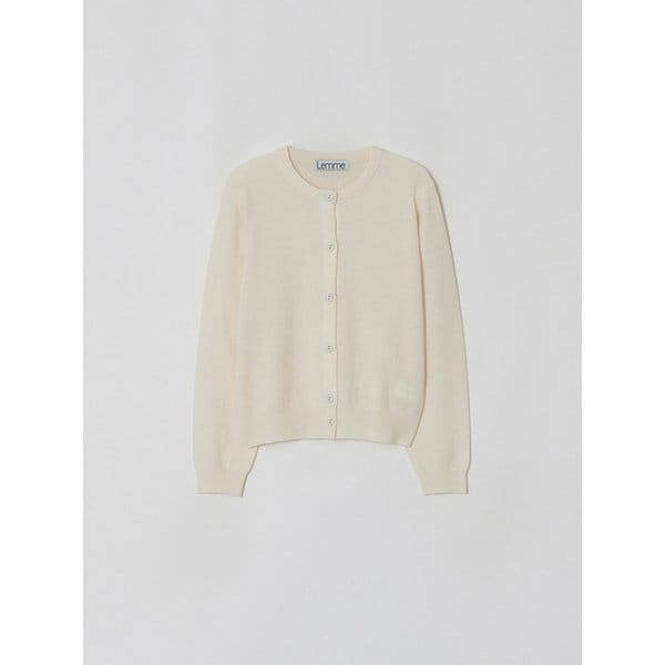 WOOL COVERED BUTTON CARDIGAN (IVORY)