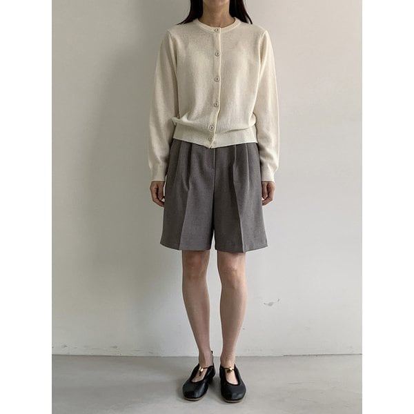 WOOL COVERED BUTTON CARDIGAN (IVORY)
