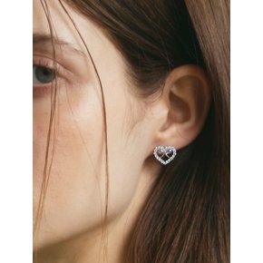 [Silver925] Gavle Heart Bow Earrings