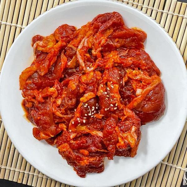 확대된 대표 국산 오리 양념 불고기 300g 고추장 오리 주물럭 양념 오리 불고기 오리 양념주물럭 오리 고추장불고기(1)