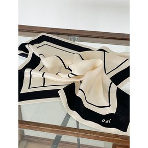 Classic Twill Silk Scarf [Black]