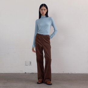 High Waist Straight Corduroy Pants (Brown)