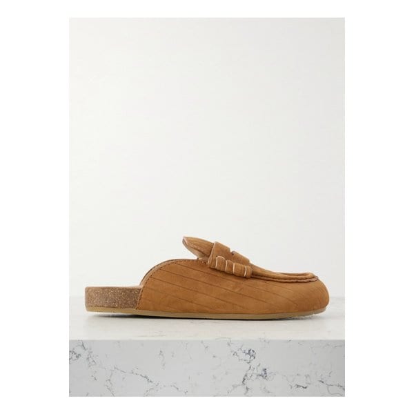 스티치 골지 누벅 뮬 카멜 46376663162878803