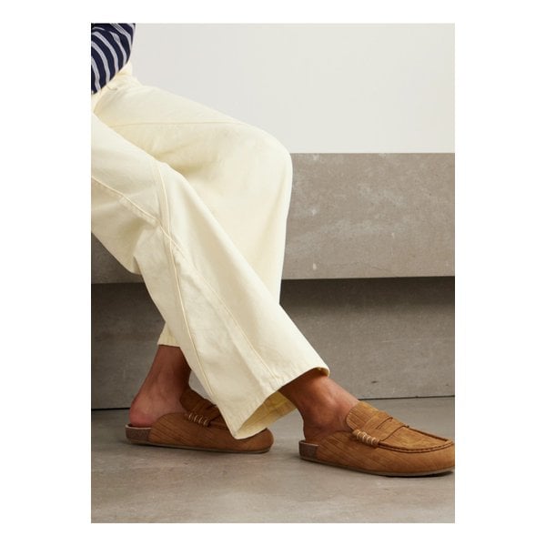 스티치 골지 누벅 뮬 카멜 46376663162878803