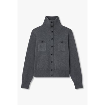 VOV [부산점] 보브)) 울 블렌드 하이넥 니트 가디건 (7125450512)