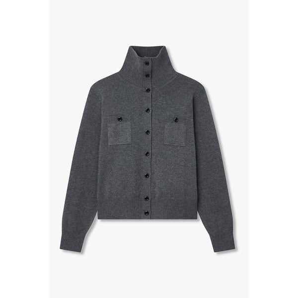 [부산점] 보브)) 울 블렌드 하이넥 니트 가디건 (7125450512)