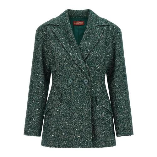 막스마라 치바다 더블 브레스티드 울 블렌드 블레이저 자켓 MA344631BM GREEN